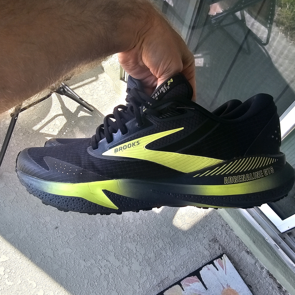 Size 11.5 - Brooks Adrenaline GTS 24 Weatherized Black New Yellow